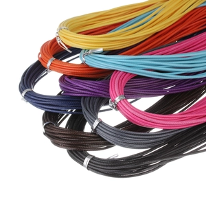 Collar de Cordón Encerado Multicolor Con Cierre de Langosta y Cadena de Extensión Para Hacer Joyas DIY Cordón de Cuero Sintético