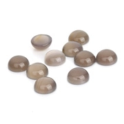 Set mit 10 glatten grauen Cabochons für DIY-Schmuckherstellung und Fassungen