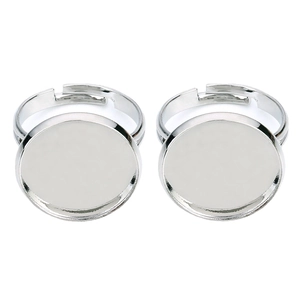 Rund Kupfer Verstellbar Ringbasis Lünette Rohlinge Für Cabochon Aufkleber Schale DIY Schmuckherstellung Unisex Basteln Zubehör