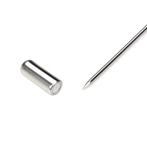 20pcs silver brooch safety pins with round head caps for jewelry making 90mm long