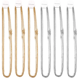 Stainless Steel Flat Cable Chain Necklace For Women Men DIY Jewelry Making Accessory Gold Rose Gold Black Silver Link Chain