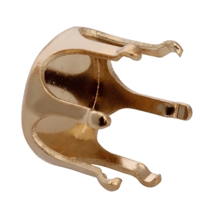 Engastes de garras de cobre dorado pulido para accesorios de joyería artesanal