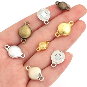 Magnetic jewelry clasps for necklaces and bracelets in gold, silver, and bronze finishes