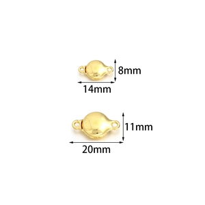 Golden alloy magnetic clasps in 14mm and 20mm sizes for DIY jewelry making
