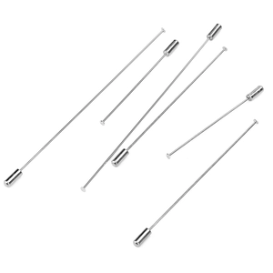 Set di dieci spille da balia in acciaio inossidabile argento per spille e accessori fai-da-te
