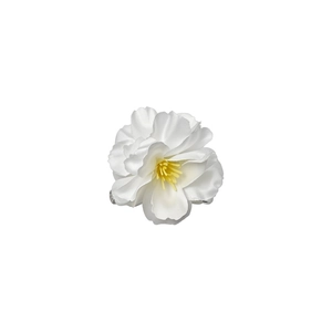 Large white fabric flower hair claw clip for elegant styling