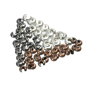 DIY C-förmige Kaschierperlen in Silber, Schwarz und Bronze für Schmuckherstellung