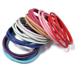 Round Braided Genuine Leather Cord For DIY Handmade Jewelry Making Findings Craft Material For Bracelet Necklace Material