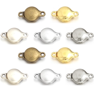 Detail of alloy magnetic clasps in various metal finishes for DIY jewelry making