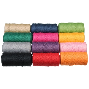12-color set of 2mm 3-ply jute twine rolls for DIY crafts and gift wrapping decoration