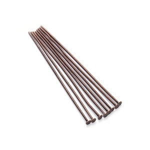 Flat head pins in antique bronze finish for DIY jewelry making and beading accessories