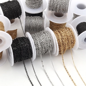 Details von 2mm Edelstahl-O-Ketten in Gold, Silber, Schwarz und Bronze auf Spulen