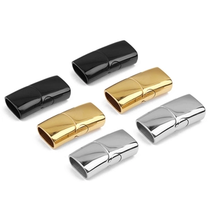 Stainless Steel Magnetic Clasps For Jewelry Making DIY Leather Cord Bracelet Necklace Connector Findings Gold Silver Black