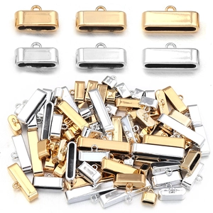 Alloy cord end caps for jewelry making in various sizes with gold and silver plating
