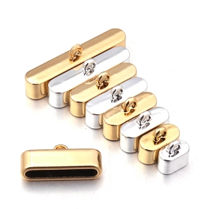 Polished alloy end caps and cord clasps for DIY jewelry making in gold and silver finish