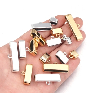 DIY jewelry alloy tube slider connectors in gold and silver finish for bracelets