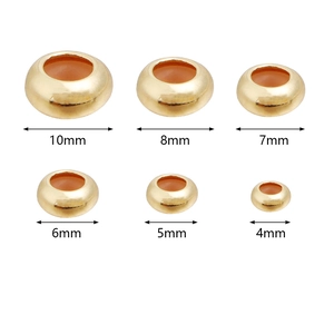 Gepolijste gouden tussenkralen voor DIY-sieraden in diverse maten van 4mm tot 10mm