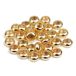 Gepolijste gouden rondelle afstandhouders met siliconen voor DIY sieraden maken