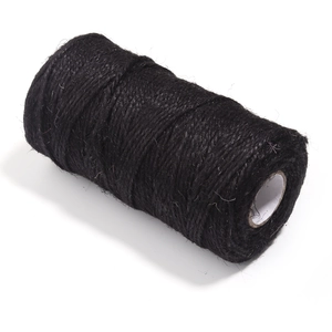 100m roll of 2mm black 3-strand jute twine for DIY crafts and gift wrapping decor