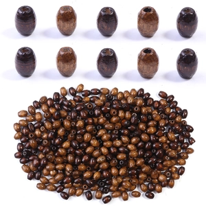 Natural Grain Oval Barrel Wood Beads For DIY Jewelry Making Handmade Bracelet Necklace Craft Accessories Wood Spacers