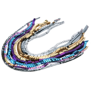 Bunte metallische Würfelperlen für DIY-Schmuckhalsketten und Armbandzubehör