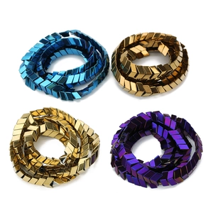 Galvanisierte Chevron V-Form Hämatit Steinperlen Pfeilspitze Lose Abstandsperlen Für DIY Schmuckherstellung Armband Halskette