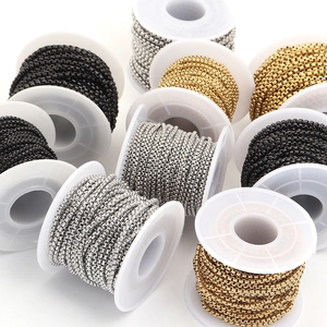Chaînes box en acier inoxydable 304 or, argent et noir sur bobines pour bijoux DIY