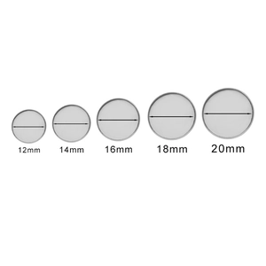 DIY ronde roestvrijstalen badgespeldjes met traybases in maten 12 mm tot 20 mm