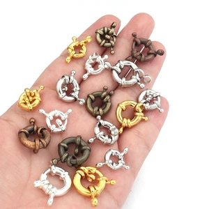 Lot de fermoirs bouée vintage en laiton de couleurs variées pour bijoux DIY