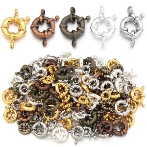 Fermoir Anneau à Ressort en Cuivre Pur Vintage Boucle de Marin pour Fabrication de Bijoux DIY Bracelet Collier