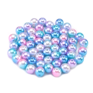 Perlas degradadas de sirena con revestimiento AB para creación de joyas DIY