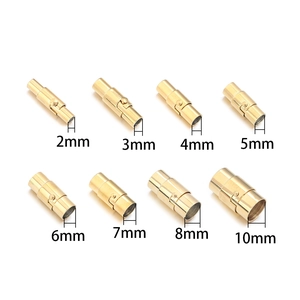 Gold stainless steel magnetic clasp set for jewelry making in various sizes from 2mm to 10mm