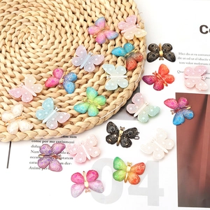 Colorful acrylic butterfly charms for DIY jewelry making and handmade crafts