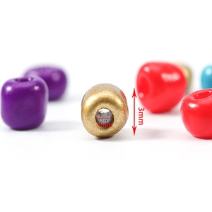 3mm colorful glass seed beads set for DIY jewelry making with 1mm inner hole detail