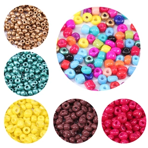 Handmade Round Glass Seed Beads For DIY Jewelry Making Colorful Smooth Surface Crafting Supplies For Necklace Bracelet Decoration