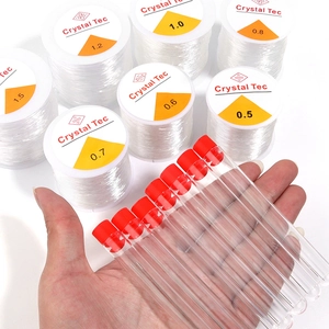 DIY crystal elastic string set for jewelry with multiple sizes and storage tubes
