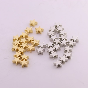 Small gold and silver star-shaped CCB beads for DIY jewelry making crafts and accessories.
