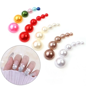 Perles en ABS demi-rondes multicolores pour le nail art et la création de bijoux