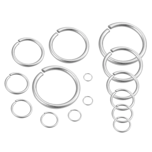 Stainless Steel Open Jump Rings DIY Jewelry Making Accessories For Necklaces Bracelets Keyrings Steel Color Multiple Sizes