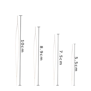 Set of four stainless steel big eye beading needles in 5.5cm to 10cm sizes for DIY jewelry