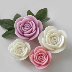 Handmade rose flower silicone mold for DIY aromatherapy candles and soap decorations