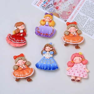 Simpatici Cabochon in Resina con Ragazza in Abito da Principessa per Gioielli Fai-da-Te Accessori per Capelli Decorazione Custodia Telefono