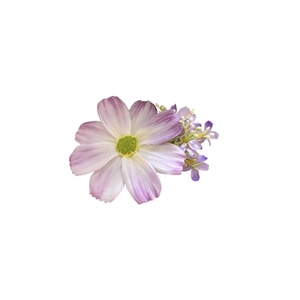 Barrette à cheveux élégante en tissu violet avec motif de pétales pour femmes