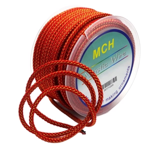 3.5mm red and gold braided dragon cord for DIY jewelry on professional spool