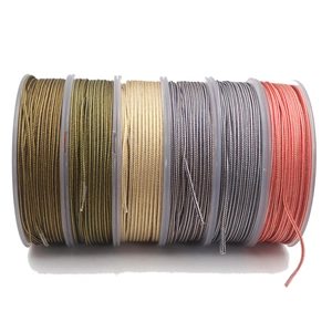 Set of 6 assorted color 1.4mm braided cords on spools for DIY jewelry and crafts