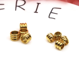 Perline a barilotto dorate 6mm con tripla filettatura per creazione gioielli fai-da-te