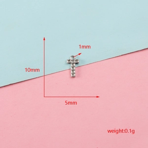 Détail d'un pendentif lettre T argenté avec dimensions et spécifications de poids