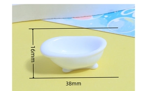 Miniatur-Badewanne für DIY-Bastelarbeiten mit 38 mm Länge und 16 mm Höhe Maßen