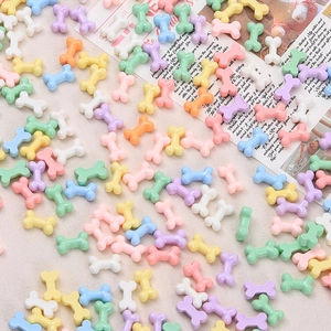 Mini macaron colorful resin bone charms for creative DIY jewelry making and crafts