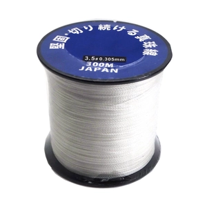 Macro view of white 0.305mm Japan jewelry beading thread spool for DIY jewelry making
